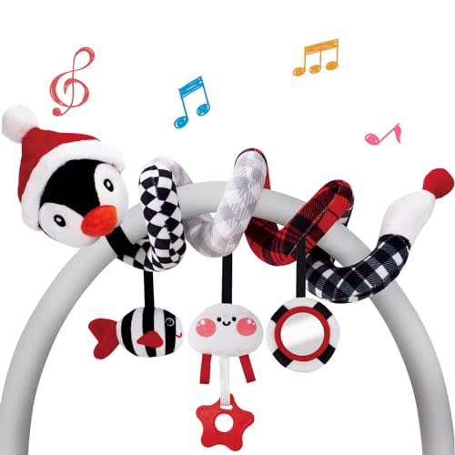 hahaland Car Seat Baby Toys 0-3 Months Developmental Carseat Toys for Infants 0-6 Months Stroller Baby Toys 6 to 12 Months Infant Toys for Ages 0-2 Baby Girl Gifts Travel Toys 0-6 Months