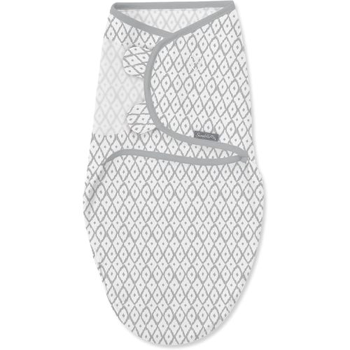 SwaddleMe by Ingenuity Easy Change Swaddle - Size Small/Medium, 0-3 Months, 1-Pack (Ikat Geo)