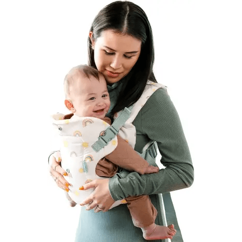 Infantino Flip 4-in-1 Convertible Baby Carrier, Adjustable, Ergonomic Babywearing, Registry Essential, Baby Carrier for Newborn to Toddler, Rainbow