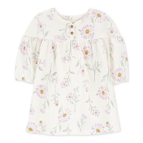 Baby Girls Floral-Print Gauze Dress