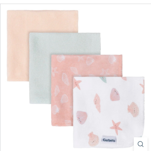 4-Pack Baby Girls She Sells Sea Shells Terry Washcloths – Gerber Childrenswear