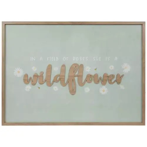 She Is A Wildflower Wood Wall Decor
