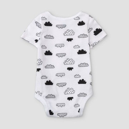 Baby 4pk Short Sleeve Bodysuit - Cloud Island™ Black/White