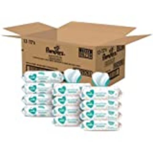 Amazon.com: Baby Wipes, Pampers Aqua Pure Sensitive Water Baby Diaper Wipes, Hypoallergenic and Unscented, 10X Pop-Top Packs, 560 Count (Packaging May Vary) : Everything Else