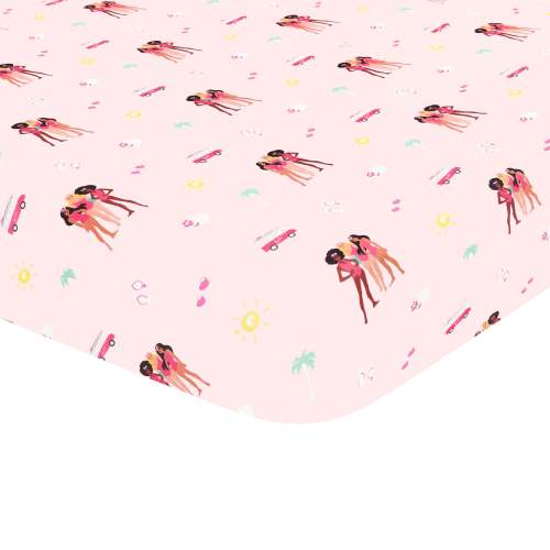 Crib Sheet in Barbie™ Beach