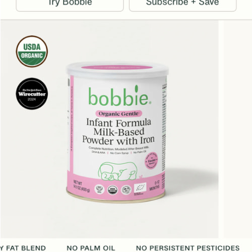 Organic Gentle® Infant Formula