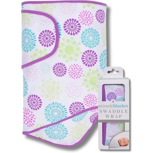Miracle Blanket Swaddle Wrap - Newborn Essential Baby Blanket - Soft Sleep Sack Ideal for Newborns and Infants (Colorful Burst)