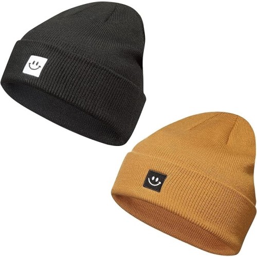 Danmy Baby Beanie Hat Newborn Toddler Winter Warm Knit Hat 2 Pack