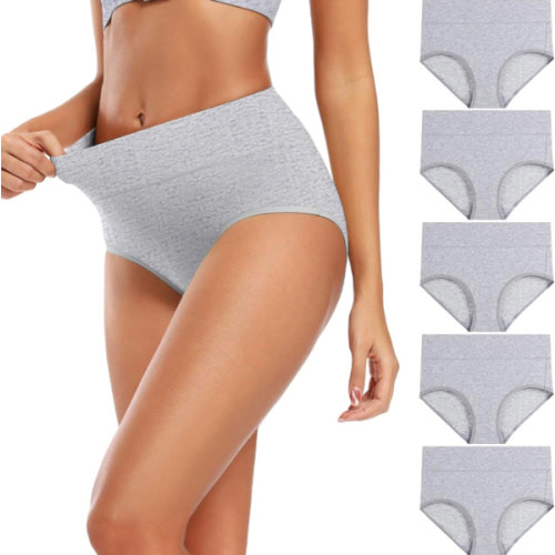 Molasus Women's Cotton Underwear High Waisted Full Coverage Ladies Panties (Regular & Plus Size)