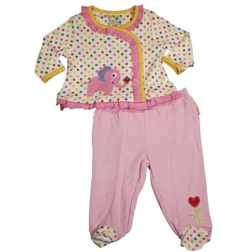 Happi by Dena - Baby Girls 2 Piece Velour Pant Set