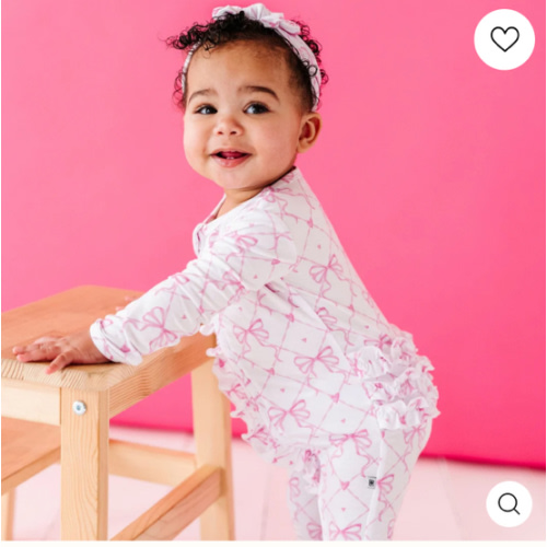 Take A Bow Ruffle Footie