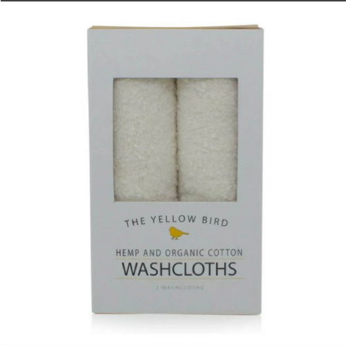 Hemp & Organic Cotton Washcloths - The Yellow Bird
