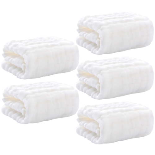 5 Pcs Foam Cotton Bib Baby Burp Cloths Must Haves Burping Towel Bath Infant Towels Washcloths for Muslin Girl Newborn