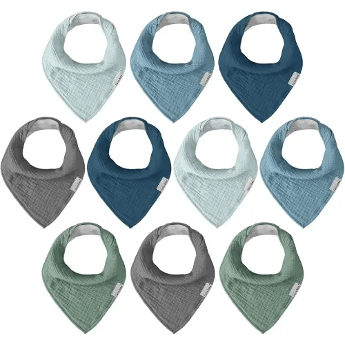 Muslin Baby Bibs for Boys Girls,Baby Bibs for Teething and Drooling,Baby Drool Muslin Bibs,Newborn Bibs for Baby Boy Girl