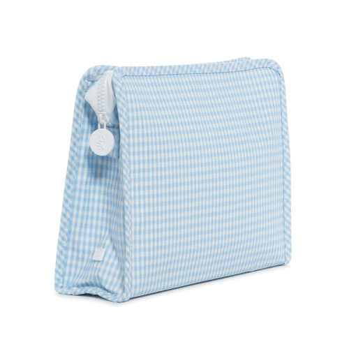 TRVL Roadie Large Zip Pouch - Gingham Mist
