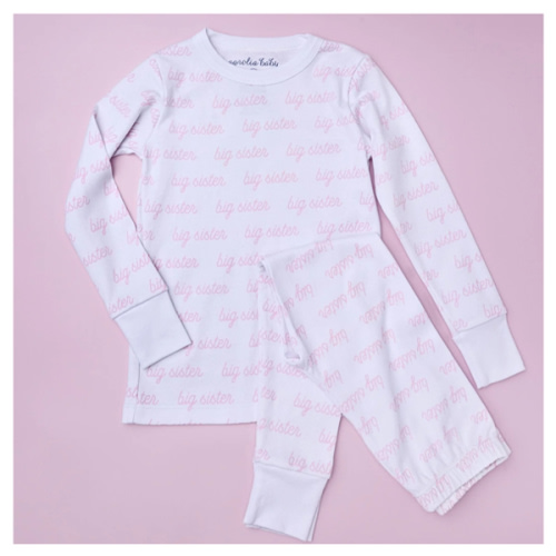 Magnolia Baby Girl - Big Sister Print Long Pajamas (Size 4T)