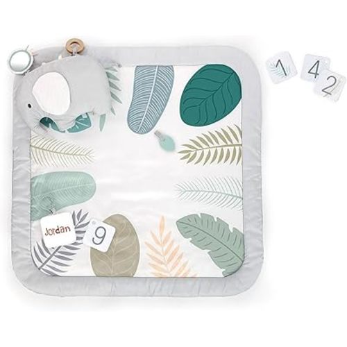Ingenuity Sprout Spot Baby Milestone Tummy Time Activity Mat and Play Gym Unisex Ages 0+ Months 40 x 40 Inches