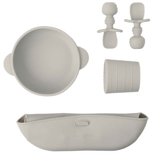 UpwardBaby Baby-Led Weaning Set - 5PC Set - BPA Free - 100% Food-Grade Silicone - 6m+