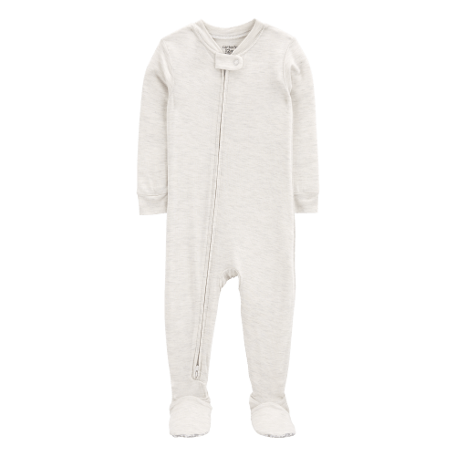 Baby Zip-Up PurelySoft 1-Piece Pajamas - Grey - Carter's | Carter's