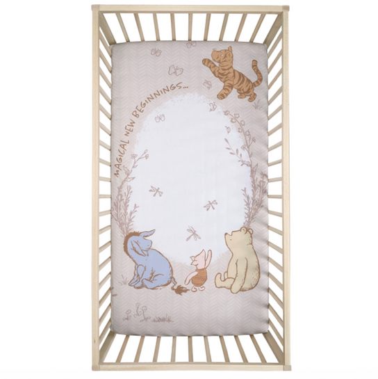 Storytime Pooh Cotton Fitted Crib Sheet