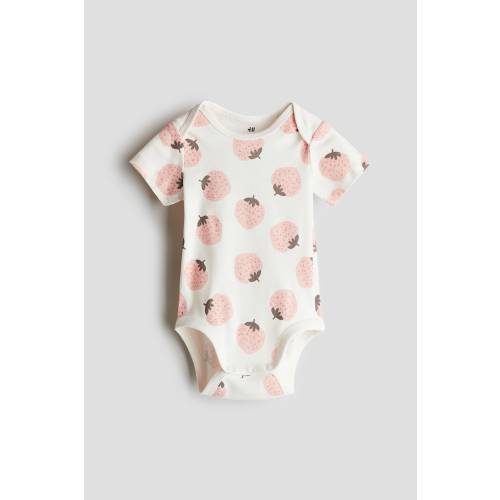 PRINTED BODYSUIT WITH LAP SHOULDERS