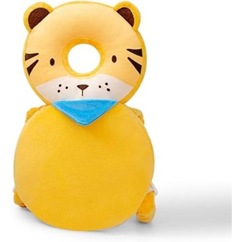 Baby Head Protector, Toddlers Head Safety Pad Cushion, Adjustable Toddlers Head Safety Pad Cushion Backpack, Baby Back Protection for Crawling & Walking, for Age 4-24Months (Tiger)