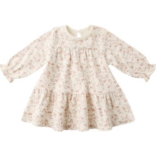Garden Print Organic Cotton Tiered Dress, 0-3M