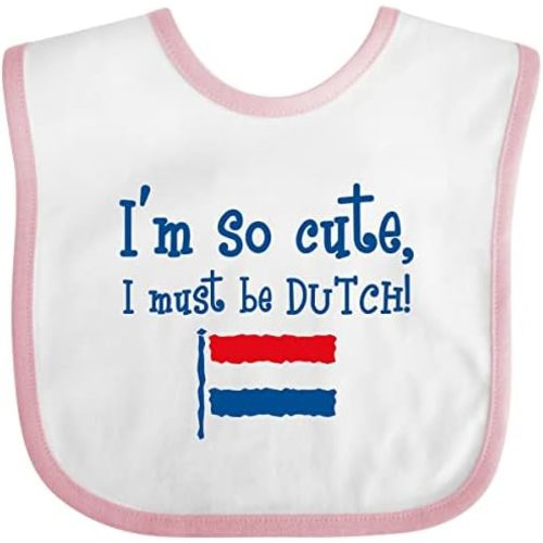 Amazon.com: inktastic So Cute Dutch Baby Bib White and Pink 20d2d : Clothing, Shoes & Jewelry