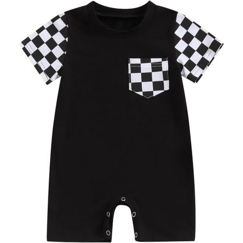 4th of July Baby Outfit Newborn Boy Usa Romper Letter&Flag Embroidery Short Sleeve Jumpsuit One Piece Summer Clothes