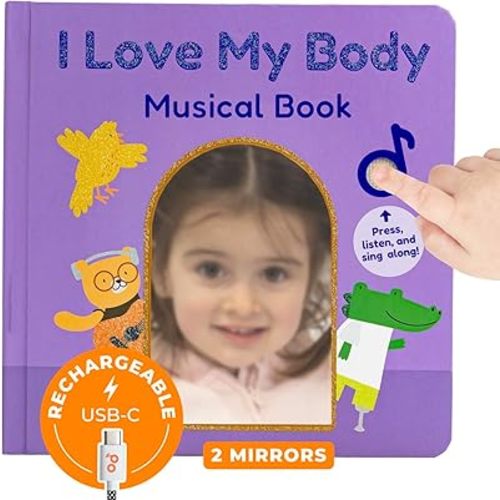 Cali's Books I Love My Body by Mother Moon | Musical Books for Toddlers 1-3 | Books for 1 Year Old | Books for 2 Year Old | Interactive Sound Book | Emotions & Self-Love | Rechargeable