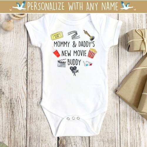 Cinema Onesie®, Movie Theater Onesie®, Movie Buddy Onesie®, Movie Buff Onesie®, Movies Onesie®, Movie Theater Baby Gift, Movies Baby Onesie®