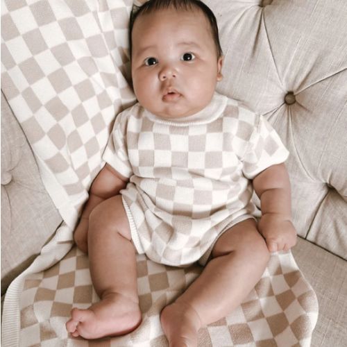 Luna + Luca Checkered Romper