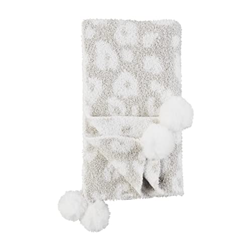 Mud Pie Children's Nursery Chenille Blanket, Grey Leopard, 34" x 28"