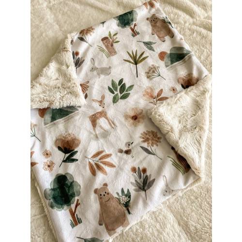 LOVEY QUICK SHIP Minky Woodland Floral Baby Girl Neutral - Etsy