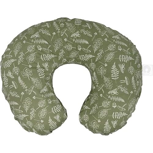 Boppy Original Nursing Pillow, Green Fern, Ergonomic Nursing Essentials for Bottle and Breastfeeding, Firm Fiber Fill, with Removable Pillow Cover, Machine Washable