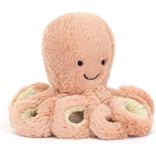 Jellycat Odell Octopus Stuffed Animal, Tiny 5.5 inches | Ocean and Sea Plush Toy | Classic Children's Gift