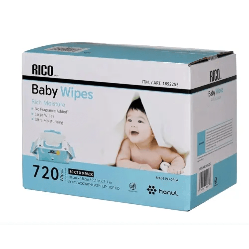 Rico Baby Wipes, 720 Count