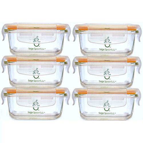 Sage Spoonfuls Glass Baby Food Containers with Lids