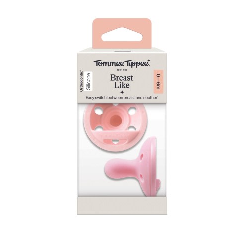 Tommee Tippee Breast-Like Soother Silicone 0-6 Months 2pack Multi