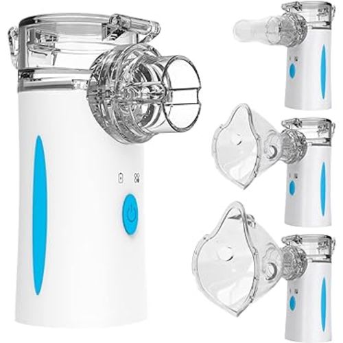 Ultrasonic Nebulizer - Nebulizers, Rechargeable Nebulizer Machine for Adults and Kids, Portable Nebulizer with Two Modes & Self-Cleaning Function for Breathing Problems, FSA and HSA Eligible