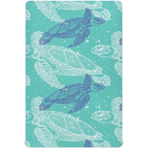 Sea Turtles Mandala Crib Sheets for Boys Girls - Portable Microfiber Fitted Crib Sheet for Standard Crib and Toddler Mattress, Soft & Breathable, 28x52 Inch
