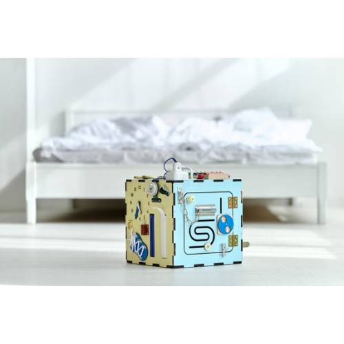 Large Toddler Busy Cube Wooden Sensory Busy Board - Etsy