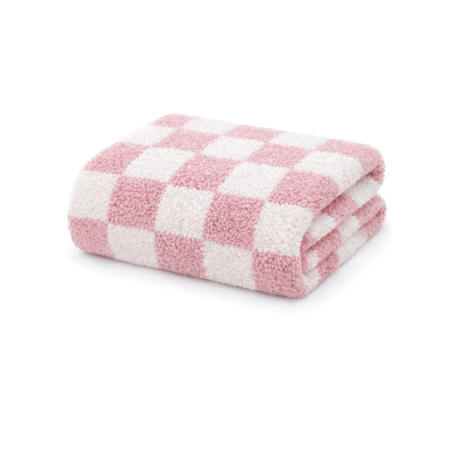 Phufy® Bliss Checkerboard Blanket, Strawberry
