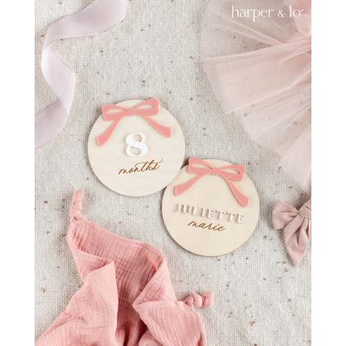 Boho Ribbon Bow | Interchangeable Milestone Cards