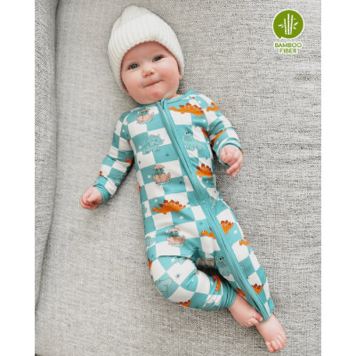 PatPat Bamboo Baby Pajamas Baby Boy Girl Pajamas Gift Snug Fit Long-Sleeved Zipper Baby Bodysuits for Newborn,18-24 Months