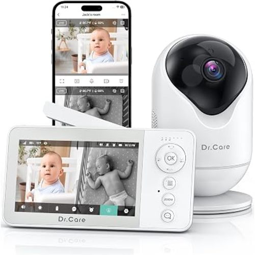 Dr.Care Smart WiFi Baby Monitor with Camera, 4” 720P Screen & 1080P Camera