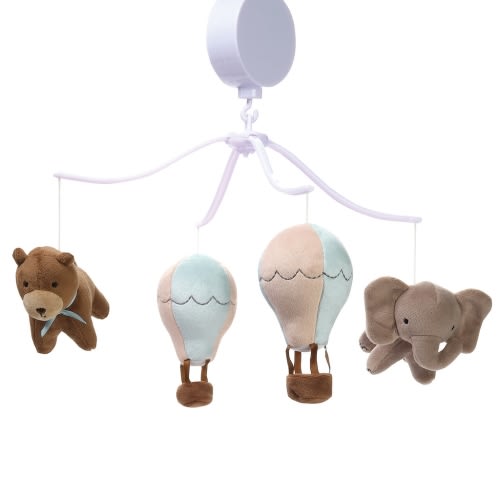 Up Up & Away Air Balloon Musical Baby Crib Mobile Soother Toy – Lambs & Ivy