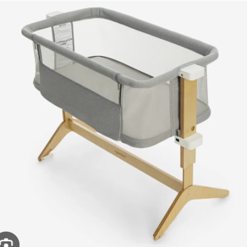 Newton Baby Bassinet & Bedside Sleeper with Mattress & Sheet - Ultra-Breathable & Completely Washable, Removable Dual-Layer Cover | Solid Birch Frame Adjustable Height & Infant Access Opening