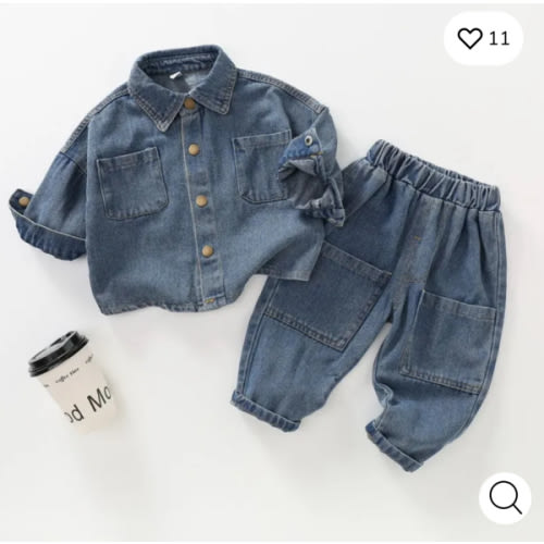 2-Piece Baby Toddler Denim Set