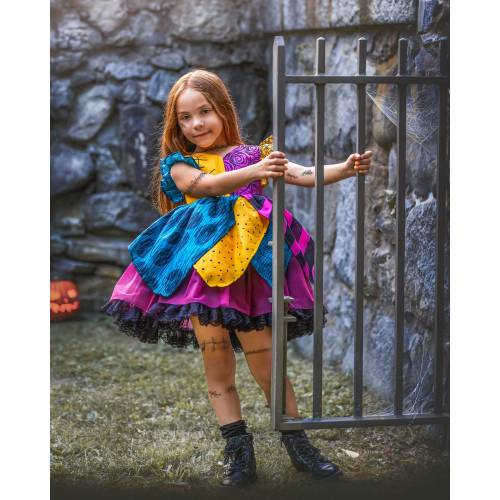 Sally dress, sally costume, nightmare before Christmas dress, Jack skellington dress, Jack skellington costume, halloween dress